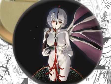 Значок аниме Evangelion Рей Аянами 002039