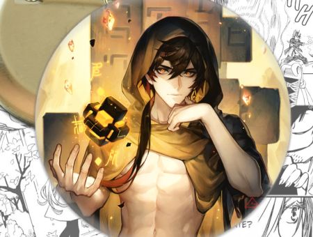 Значок Геншин Імпакт Чжун Лі Genshin Impact 002050