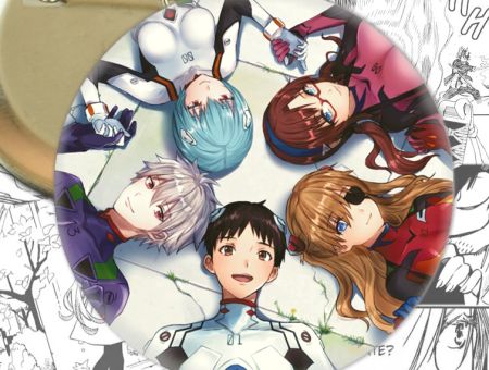 Значок аниме Evangelion Синдзи Икари, Каору Нагиса, Рей , Аска и Мари 002063