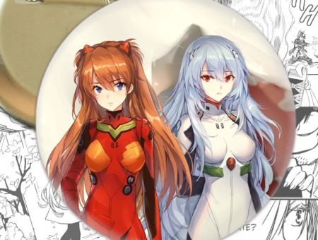 Значок аниме Evangelion Рей , Аска 002065