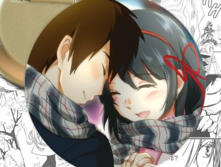 Значок Твоє ім'я Your Name Міцуха Міямідзу, Такі Татібана 002110