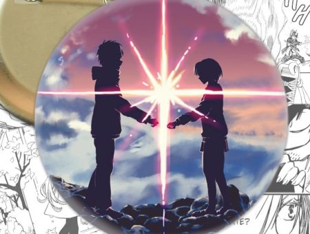 Значок Твое имя Your Name Мицуха Миямидзу , Таки Татибана 002112