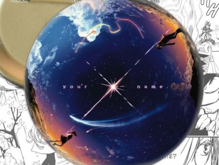 Значок Твое имя Your Name Мицуха Миямидзу , Таки Татибана 002114