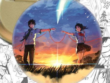 Значок Твое имя Your Name Мицуха Миямидзу , Таки Татибана 002116