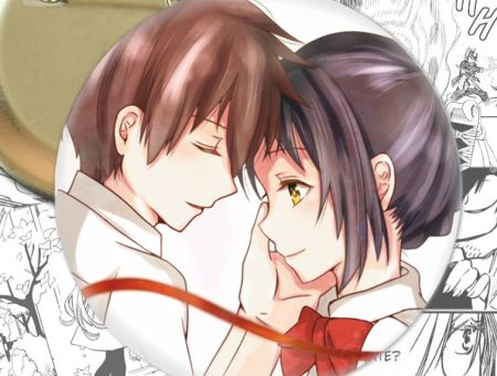 Значок Твоє ім'я Your Name Міцуха Міямідзу, Такі Татібана 002117