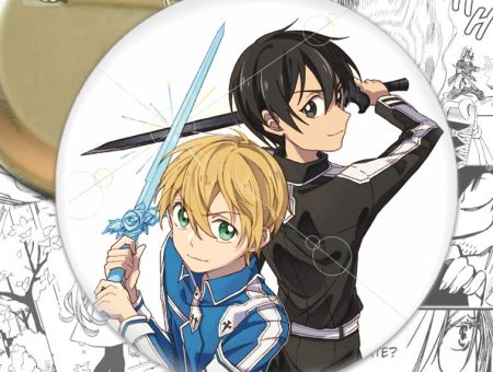 Значок Майстер меча онлайн Sword Art Online Кіріто з Юджіо 002154