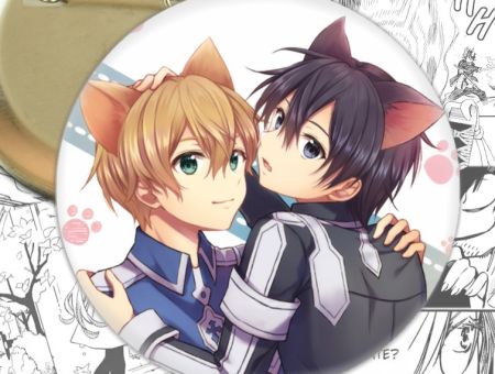 Значок Майстер меча онлайн Sword Art Online Кіріто з Юджіо 002211