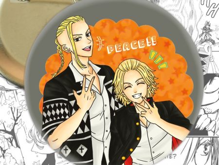 Значок Майкі та Дракен Токійські месники Tokyo Revengers 002218