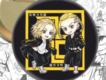 Значок Майкі та Дракен Токійські месники Tokyo Revengers 002220