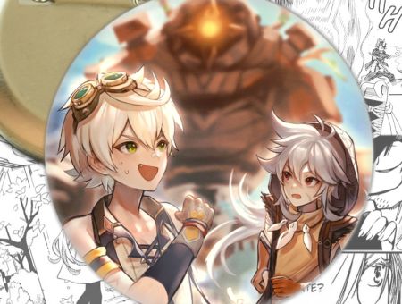 Значок Геншин Імпакт Рейзор та Беннет Genshin Impact 002362