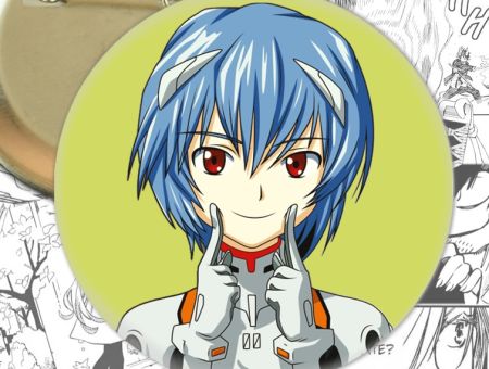 Значок аниме Evangelion Рей Аянами 002393