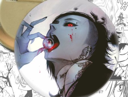 Значок Tokyo Ghoul Токийский гуль Ута 002457