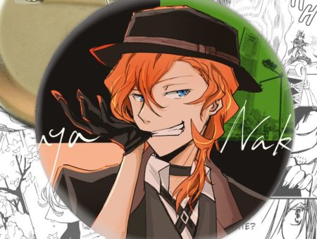 Значок Чуя Bungo Stray Dogs 002493 Круглий