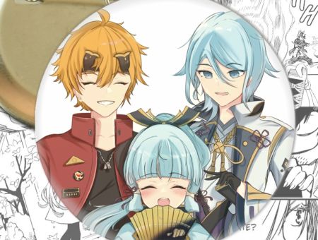 Значок Геншин Імпакт Аято, Аяка та Тома Genshin Impact 002500