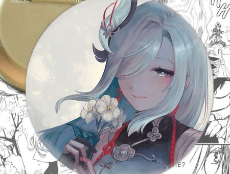 Значок Геншин Імпакт Шень Хе Genshin Impact 002590