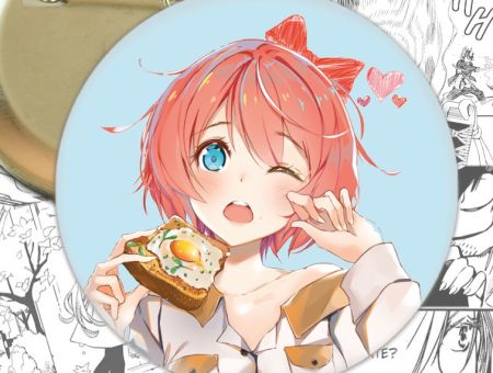 круглый значок Саёри Doki Doki Literature Club! 002673 