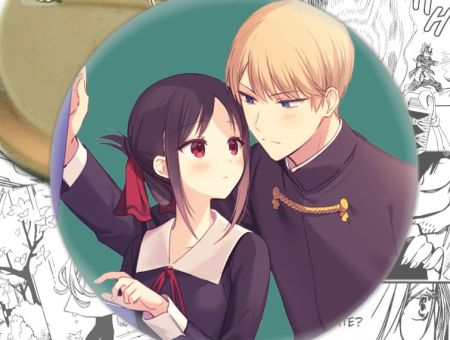 круглый значок Синомия и Миюки Kaguya-sama: Love Is War 002694 