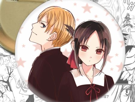 круглый значок Синомия и Миюки Kaguya-sama: Love Is War 002695 