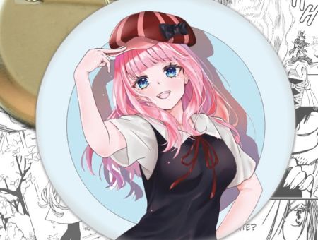 круглый значок Чика Фудживара Kaguya-sama: Love Is War 002699 