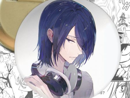 круглый значок Ю Исигами Kaguya-sama: Love Is War 002704 