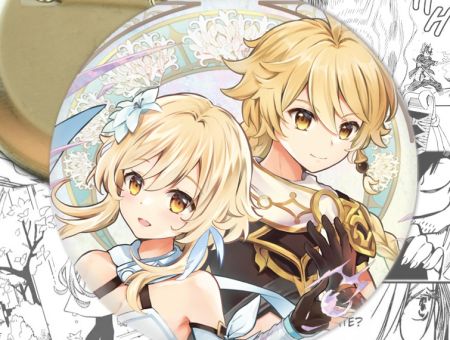 Значок Геншин Імпакт Ітер та Люмін Genshin Impact 002802