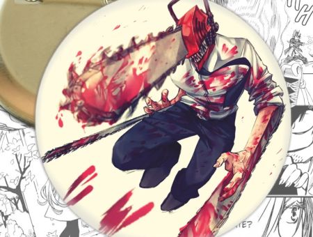 Значок Людина-бензопила Chainsaw Man 002898 