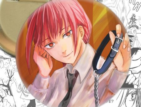 Значок Людина-бензопила Chainsaw Man 002899 Круглий