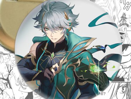 Значок Аль-Хайтам Genshin Impact 002932 Круглий