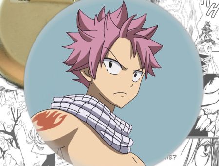 круглый значок Нацу Хвост Феи Fairy Tail  002960 