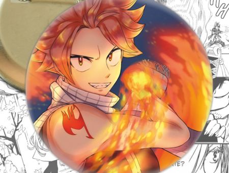 круглый значок Нацу Хвост Феи Fairy Tail  002961 