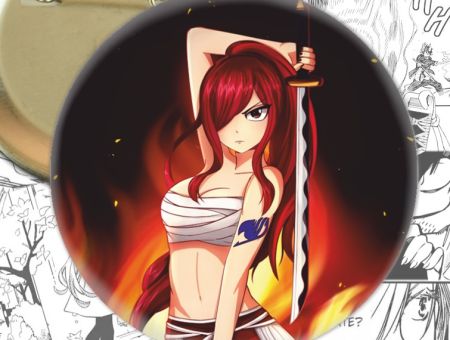круглый значок Эльза Хвост Феи Fairy Tail  002965 