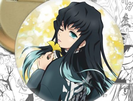 Значок Муічіро Клинок, що розтинає демонів Demon Slayer 002981 Круглий