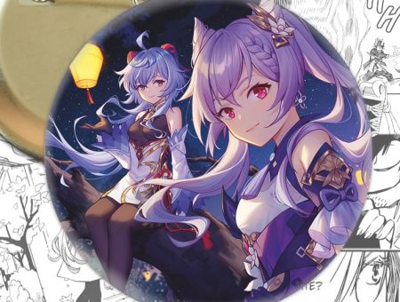 Значок Ке Цин та Гань Юй Genshin Impact 003010 Круглий