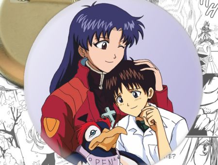 Круглый значок аниме Evangelion 003066