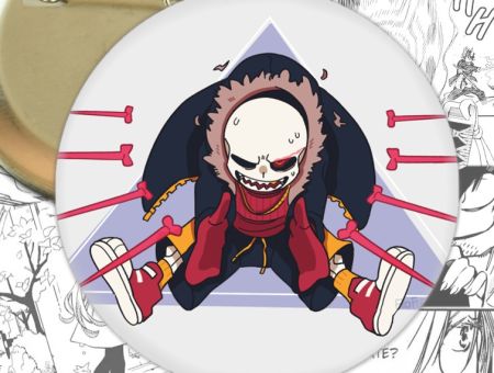 Круглый значок Санс Undertale 003081 