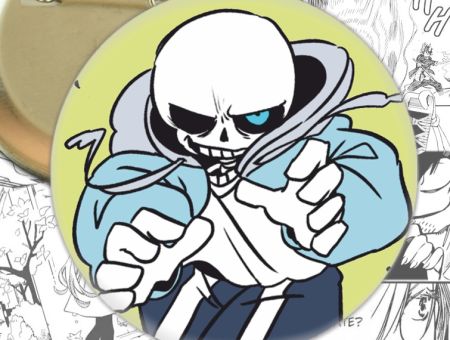 Круглый значок Санс Undertale 003083