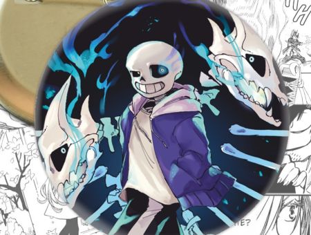 Круглый значок Санс Undertale 003086