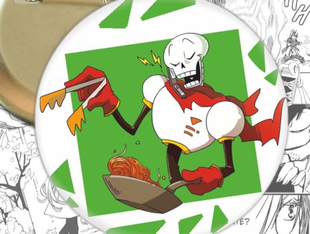 Круглый значок Папирус Undertale 003088