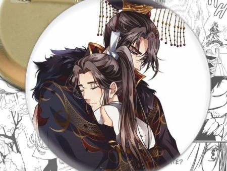 Значок Хаскі та його Вчитель Білий Кіт 003144