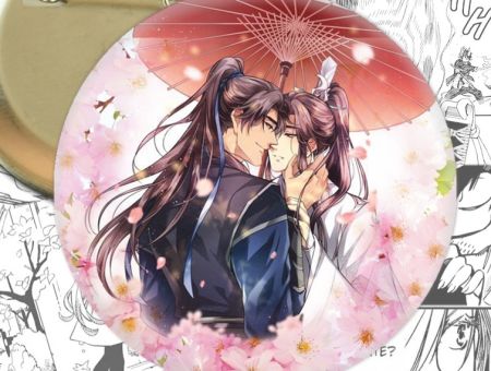 Значок Хаскі та його Вчитель Білий Кіт 003156