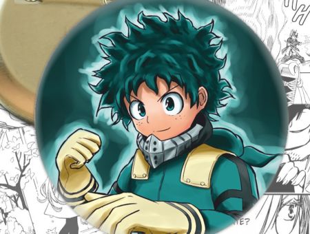 значок Моя геройська академія Ізуку Мідорія Boku no Hero Academia 003313 Круглий