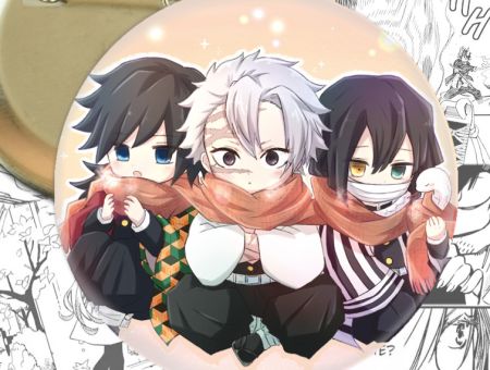 Значок Клинок, що розтинає демонів Demon Slayer 003331 Круглий