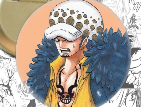 Значок Трафальгар Ло One Piece 003341 Круглий