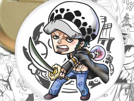 Значок Трафальгар Ло One Piece 003342 Круглий