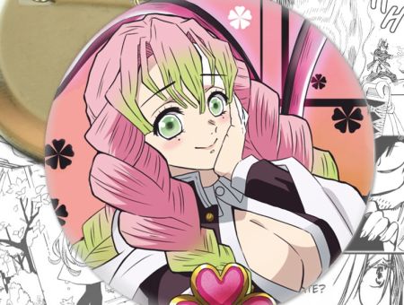 Значок Міцурі Клинок, що розтинає демонів Demon Slayer 003347 Круглий