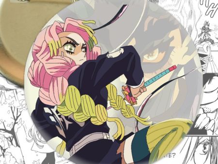 Значок Міцурі Клинок, що розтинає демонів Demon Slayer 003357 Круглий