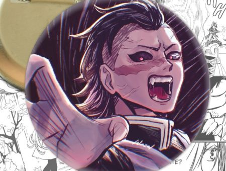 Значок Муічіро Клинок, що розтинає демонів Demon Slayer 003360 Круглий