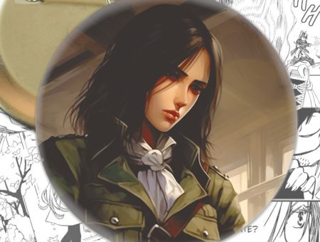 Значок Пік Фінгер Атака Титанів Attack on Titan 003496 Круглий