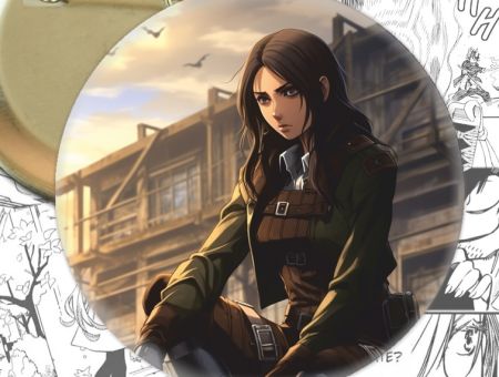 Значок Пік Фінгер Атака Титанів Attack on Titan 003497 Круглий