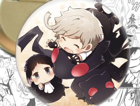 Круглий Значок Bungo Stray Dogs Акутагава та Ацуши 003644 